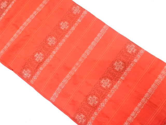 JAPANESE NAGOYA OBI / WOVEN FLOWER CREST